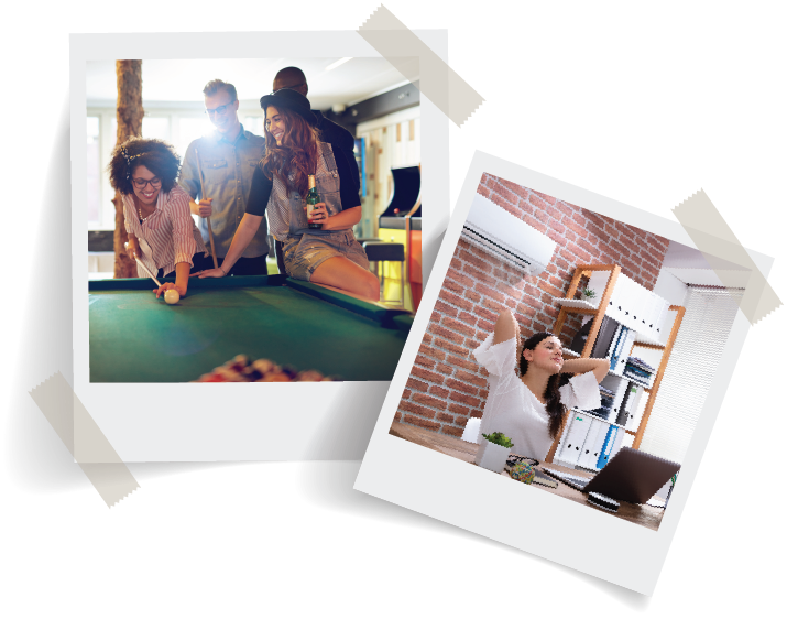 People enjoying the comfort of a ductless split system