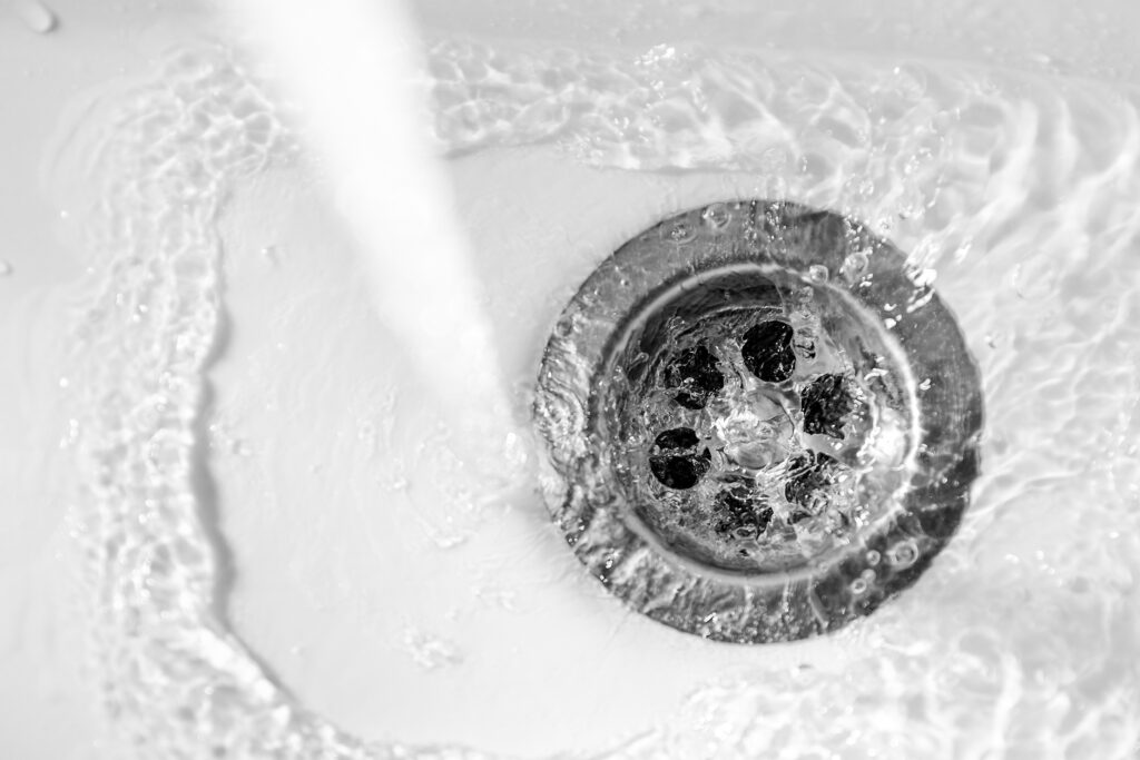 cleared drain in a Central NJ home